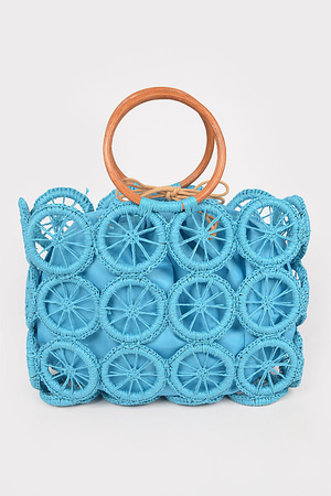 Monotone Crochet Handbag.