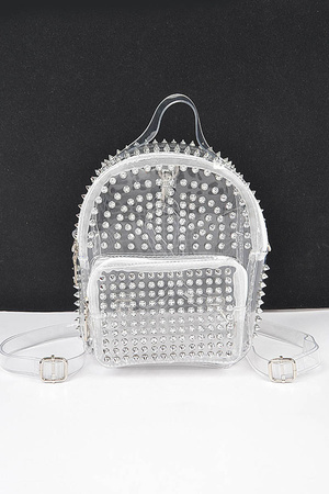 Studded Clear Bagpack