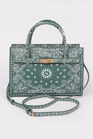 Neon Bandana Print Handles Tote Bag