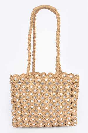 Pearl Woven Cotton Bag