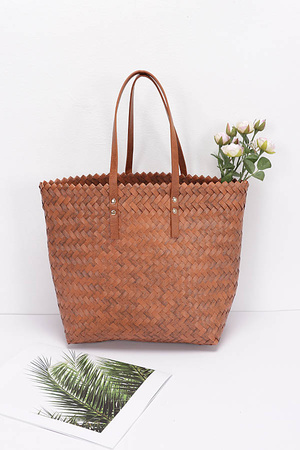 Pvc Braided Tote Bag
