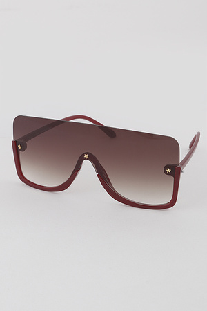 Three Star Half Frame Sunglasses