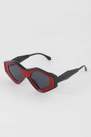 Two Toned Geometric Sunglasses