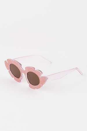 Glitter Flower Frame Sunglasses
