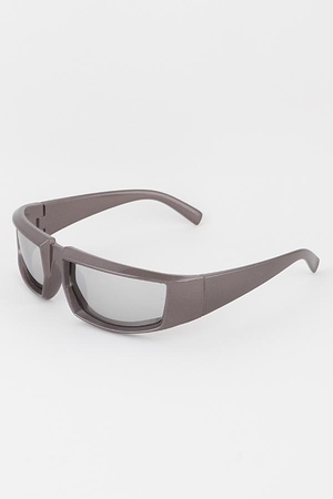 Curved Geometric Box Sunglasses