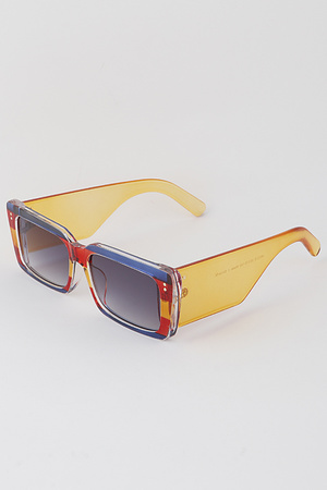 Multi Striped Square Sunglasses