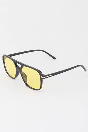 Bright Tinted Aviator Sunglasses
