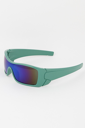 Bright Polycarbonate Shield Sunglasses