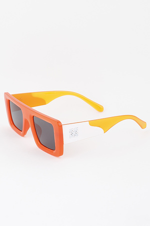 Two Toned Cross Point Sunglasses