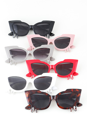 Sharp Cateye Melting Sunglasses
