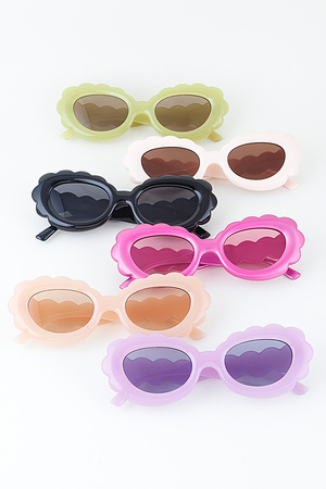Shiny Bright Cloud Oval Tinted Spring Sunglasses