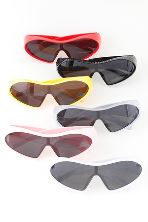 All Around Sleek Winged Bar Shield Sunglasses