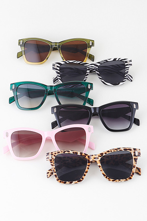 Unique Bolt N Print Tinted Wayfarer Sunglasses