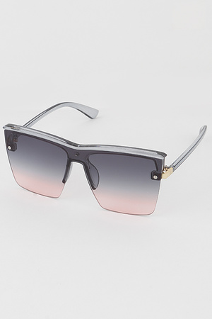 Half Frame Rectangular Sunglasses