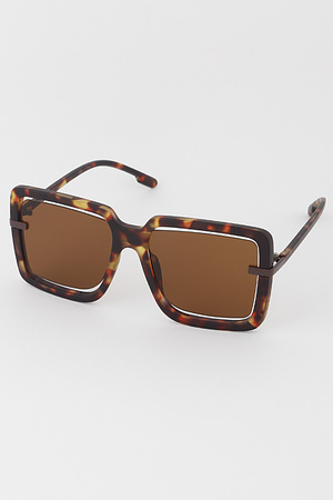 Retro Spaced Square Sunglasses