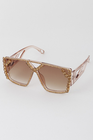 Luxury Rhinestone Lined Sunglasses