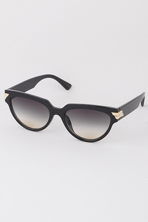 Gold Lined Cateye Sunglasses