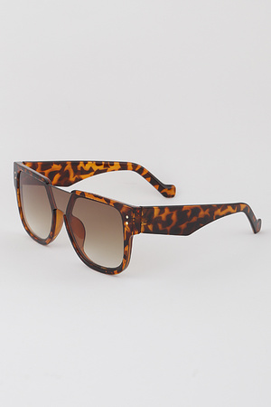 Side Framed Gradient Shield Sunglasses