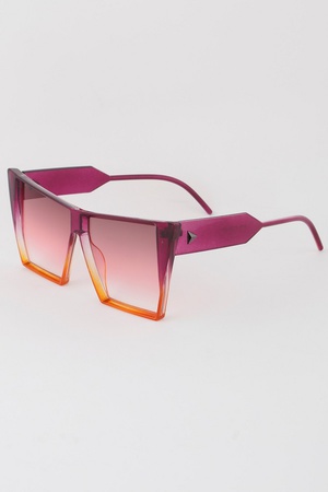 Sharp Cateye Gradient Square Sunglasses