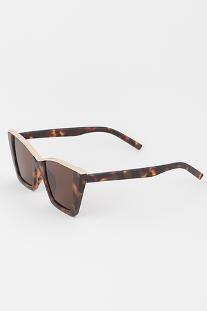 Metallic Top Cateye Sunglasses