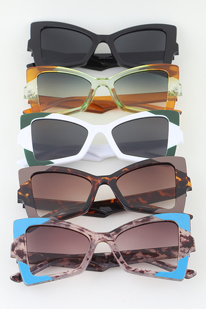 Chic Two Toned Cateye Sunglasses