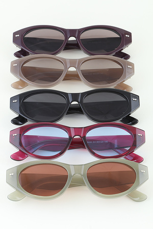 Modern Diamond Round Sunglasses