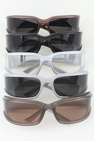 Futuristic Wrap Goggle Shield Sunglasses