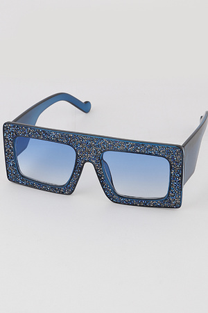 Glittered Bulk Frame Sunglasses