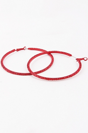 Clear Crystal Hoop Earring 5ECJ15