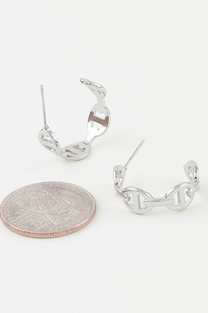 Mariner Chain Hoop Earrings