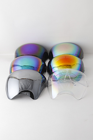 Mirrored Gradient Face Shield Sunglasses
