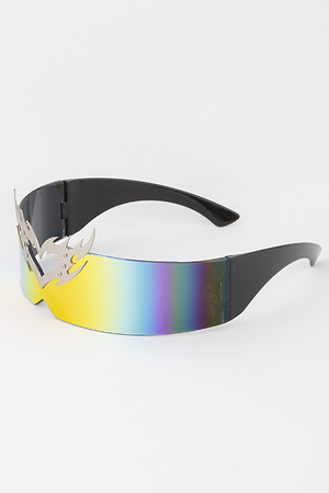 Fiery Heart Shield Sunglasses