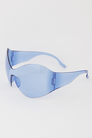 Rimless Bright Shield Sunglasses