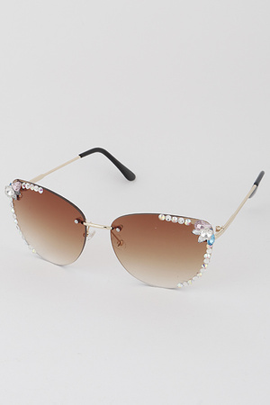 Corner Jeweled Sunglasses