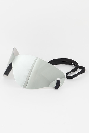 Rimless Wrap Around Shield Sunglasses