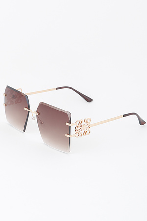Cursive Frame Sunglasses