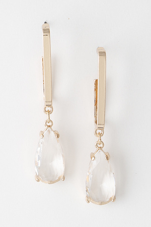 Crystal Teardrop Dangle Earrings