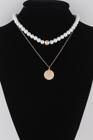 Multi Pearled Pendant Necklace