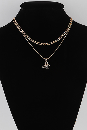 Jeweled Butterfly Necklace