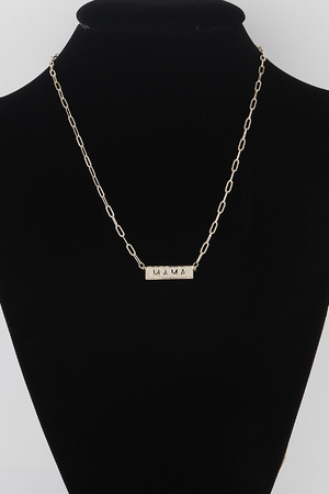 Mama Plate Necklace