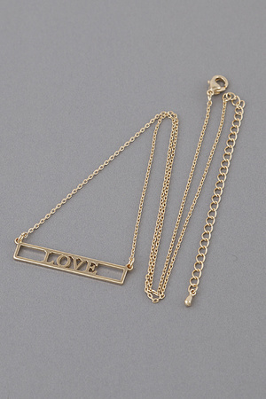 Love Text Box Necklace