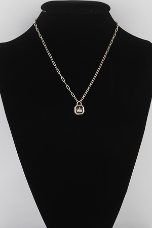 Crown Pendant Necklace