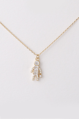 Jeweled Shopper Pendant Necklace