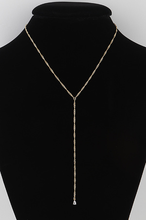 Jewel Drop Chain Necklace