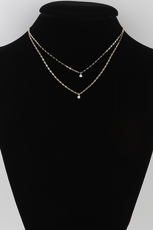Double Jewel Chain Necklace