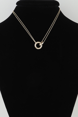 Interweaved Loop Pendant Necklace