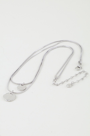 Double Disc Pendant Necklace
