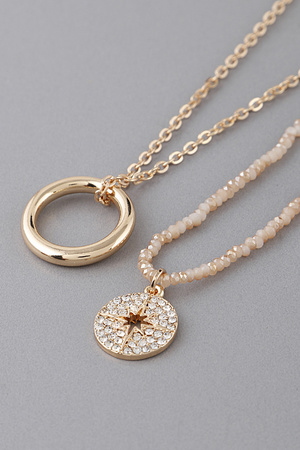 Double Layered Star Pendant Necklace