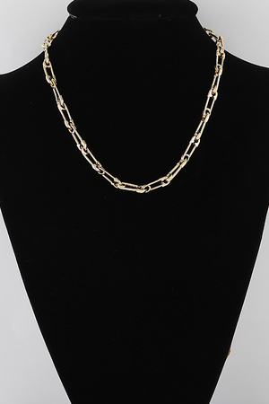 Simple Safety Pin Chain Necklace