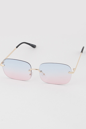 Rimless Rectangular Sunglasses